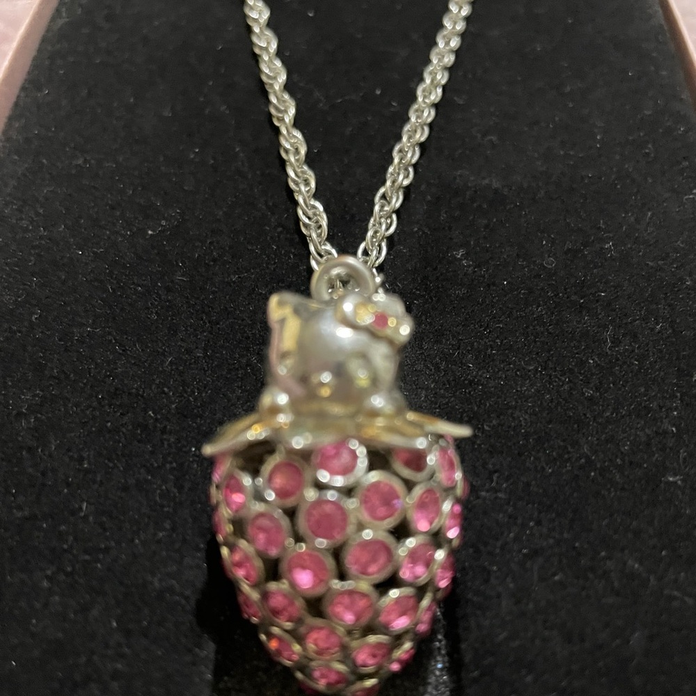 Hello Kitty Silver Rhinestone Necklace - Picture 2 of 4